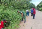 Kopda Saep & Warga Loyang Bersih-bersih Jalan